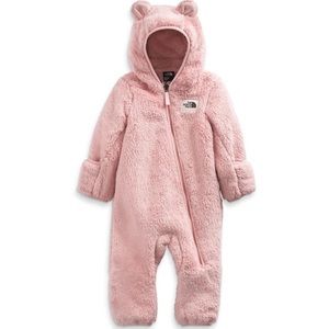 NWT 12-18 NORTHFACE BABY SUIT JACKET PINK FLEECE NORTH FACE COAT SNOW SUIT GIRL